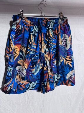Cove mens teopical print swim trunks Size Large
